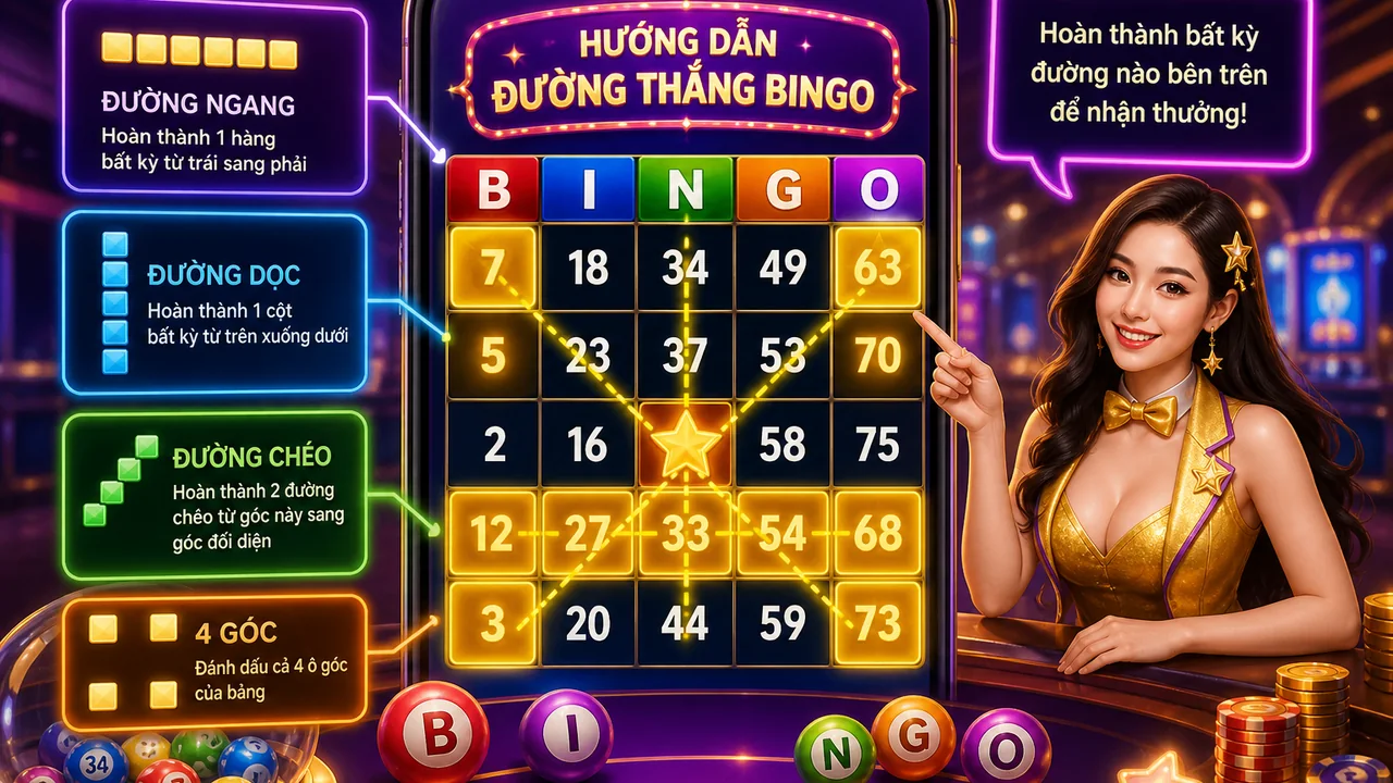 Đọc bảng thắng trên điện thoại: hướng dẫn Bingo sodo66 theo từng ô